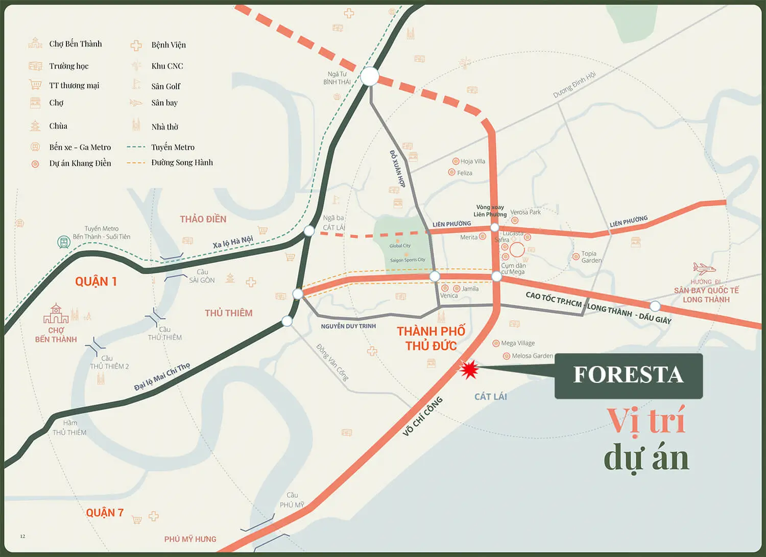 Vị trí Foresta Khang Điền